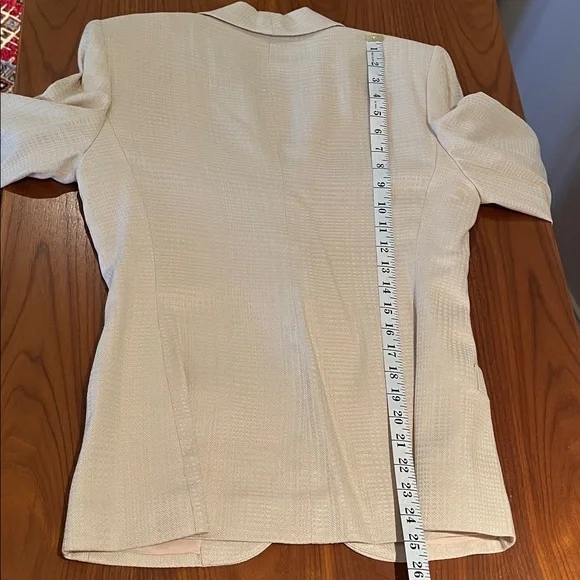 NWT Saville Suit Skirt & Blazer Classic Business Style Beige/Cream 6P Vintage - Picture 8 of 16